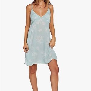 NWT Volcom Junior's Women's Now Mini Cami Dress, Light Blue, Large